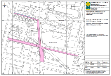 Map of Rottenrow, North Portland St and Richmond St plan