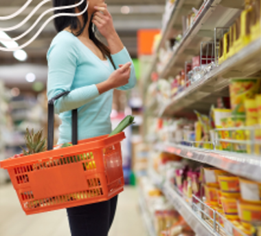 Image of woman doing a food shop