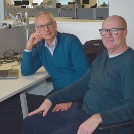 Left - Laurence Moore, Academic Lead, HDRC Glasgow. Right – John Sherry, Strategic Lead, Child Poverty Programme, Glasgow City Council