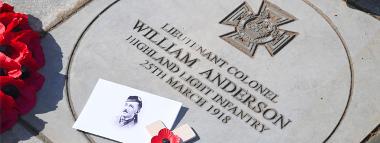 Final Victoria Cross Memorial Paving Stone Laid in Honour of Glaswegian War Hero